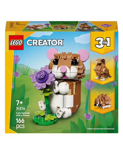 LEGO® Creator 3-in-1 Cute Hamster with a Flower Toy 31376