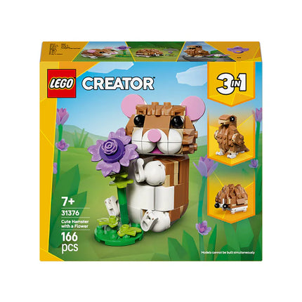 LEGO® Creator 3-in-1 Cute Hamster with a Flower Toy 31376
