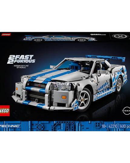LEGO® Technic™ 2 Fast 2 Furious Nissan Skyline GT-R (R34) Car Model Kit 42210