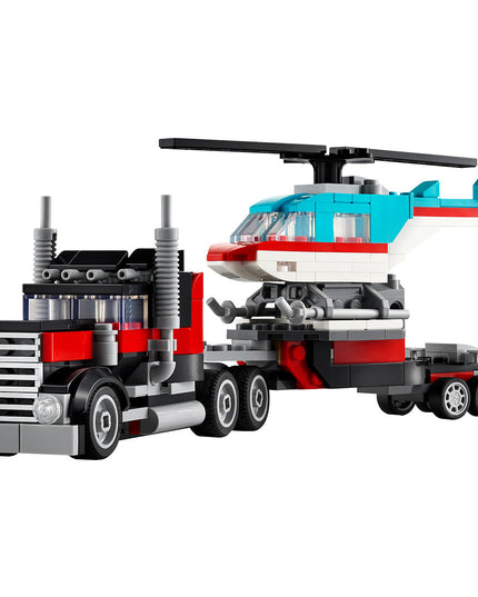 LEGO® Creator 3-in-1 Flatbed Truck with Helicopter Toy 31146
