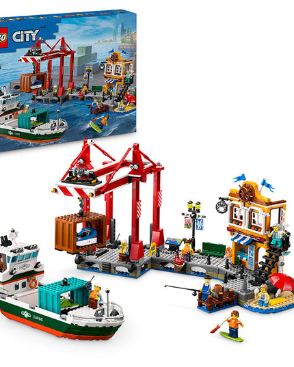 LEGO® City Seaside Harbour with Cargo Ship Building Toy 60422