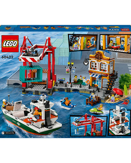 LEGO® City Seaside Harbour with Cargo Ship Building Toy 60422