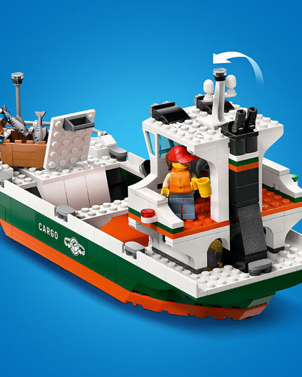 LEGO® City Seaside Harbour with Cargo Ship Building Toy 60422