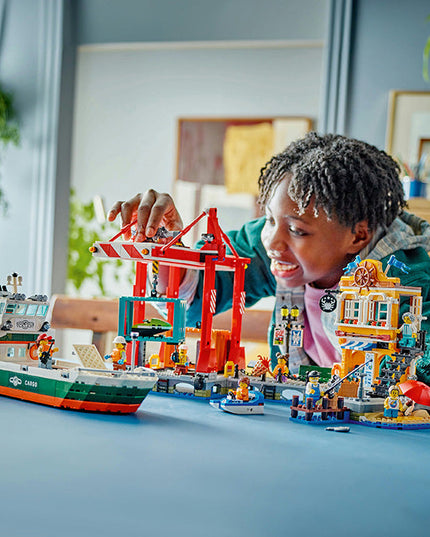 LEGO® City Seaside Harbour with Cargo Ship Building Toy 60422