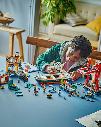 LEGO® City Seaside Harbour with Cargo Ship Building Toy 60422