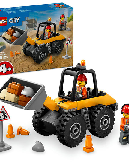 LEGO® City Yellow Construction Wheel Loader Buildable Vehicle Set 60450