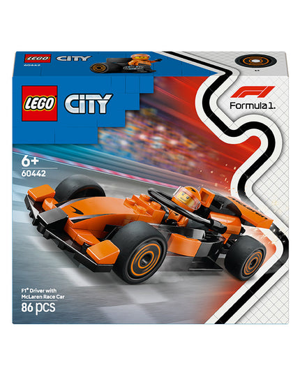 LEGO® City F1 Driver with McLaren Race Car Toy Playset 60442
