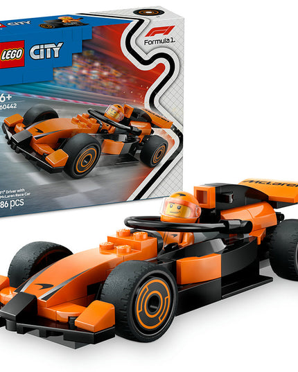LEGO® City F1 Driver with McLaren Race Car Toy Playset 60442