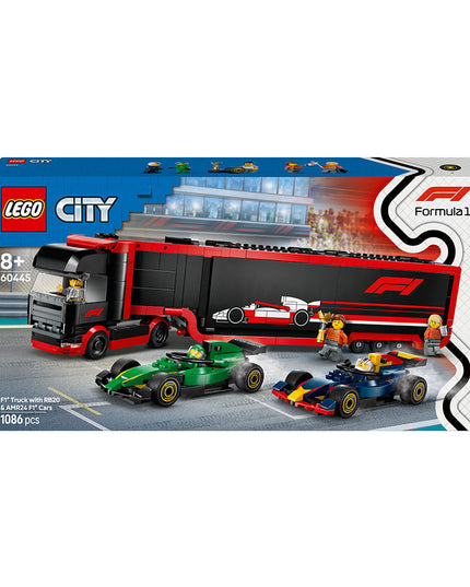 LEGO® City F1 Truck with RB20 & AMR24 F1 Cars Playset 60445