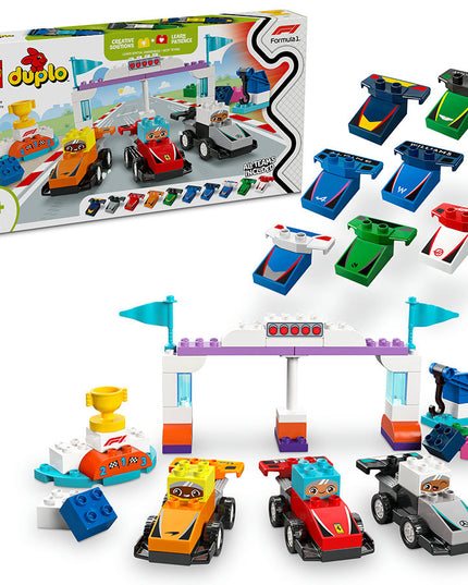 LEGO® DUPLO® Town F1® Team Race Cars & Drivers Building Toy for Family Fun 10445