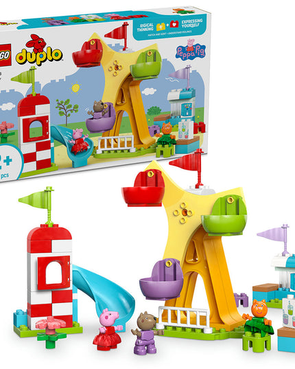 LEGO® DUPLO® Peppa Pig Funfair Pretend-Play Amusement Park Toddler Toy 10453