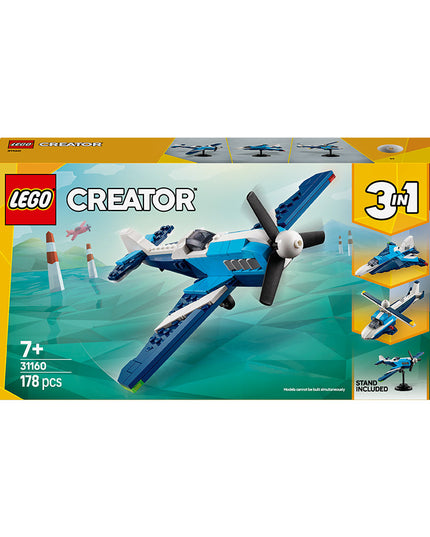 LEGO® Creator 3-in-1 Aircraft: Race Plane Toy for Kids 31160