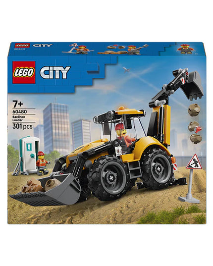 LEGO® City Yellow Backhoe Loader - Construction Toy 60480