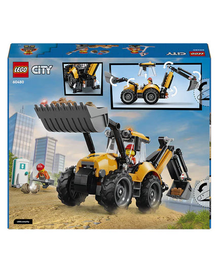 LEGO® City Yellow Backhoe Loader - Construction Toy 60480