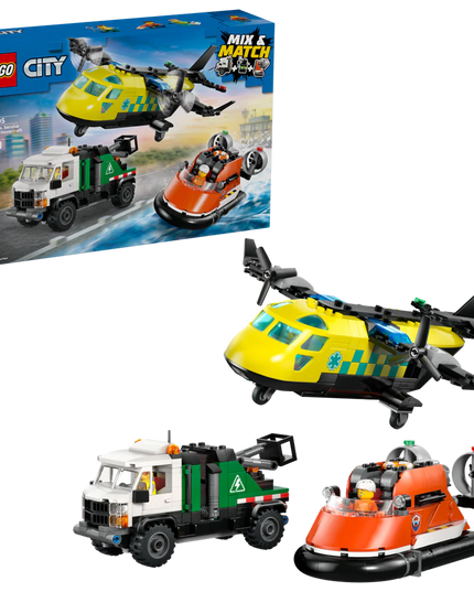 LEGO® City Airplane, Service Truck & Hovercraft Remix 60505