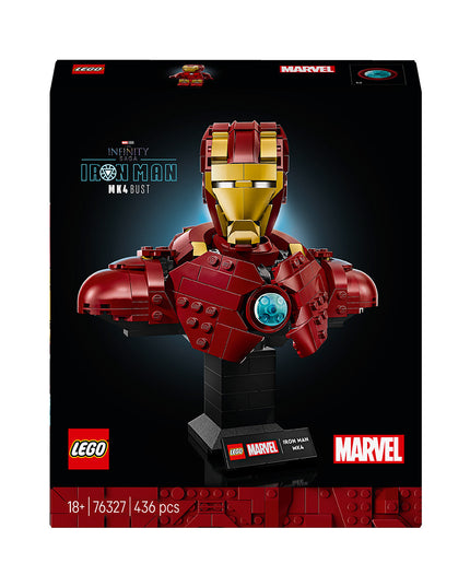 LEGO® ǀ Marvel Iron Man MK4 Bust, Buildable Model for Adults with Minifigure 76327