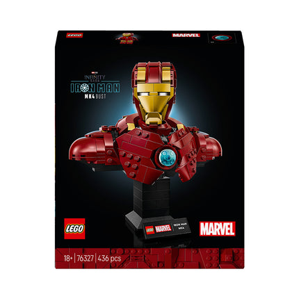 LEGO® ǀ Marvel Iron Man MK4 Bust, Buildable Model for Adults with Minifigure 76327