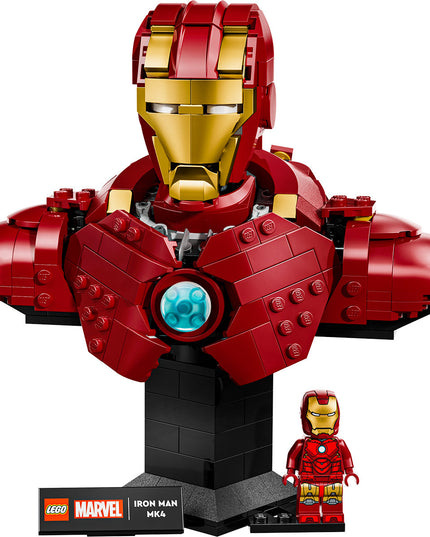 LEGO® ǀ Marvel Iron Man MK4 Bust, Buildable Model for Adults with Minifigure 76327