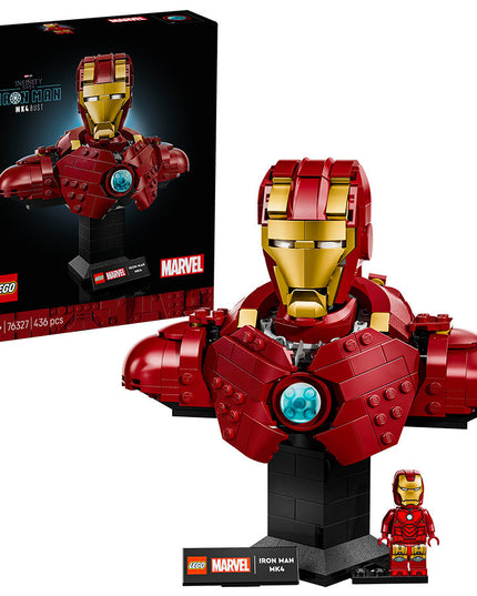 LEGO® ǀ Marvel Iron Man MK4 Bust, Buildable Model for Adults with Minifigure 76327