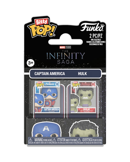FUNKO BITTY POP!: MARVEL IS-CAP&HULK 2PK