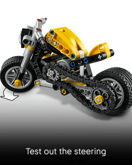 LEGO® Technic Yellow Motorcycle Toy Building Set 42225