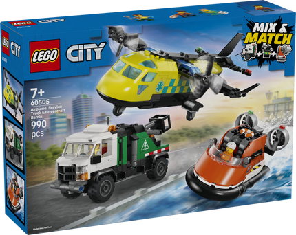 LEGO® City Airplane, Service Truck & Hovercraft Remix 60505