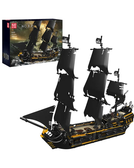 Mould King 13199 Black Pirates Ship Model Building Set | 3,180 PCS