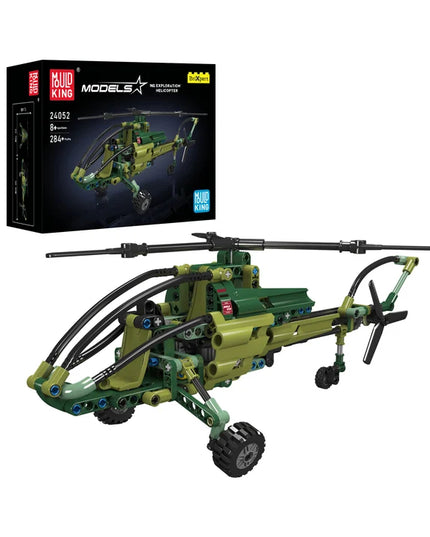 Mould King 24052 Exploration Helicopter Model Building Set | 284 Pcs